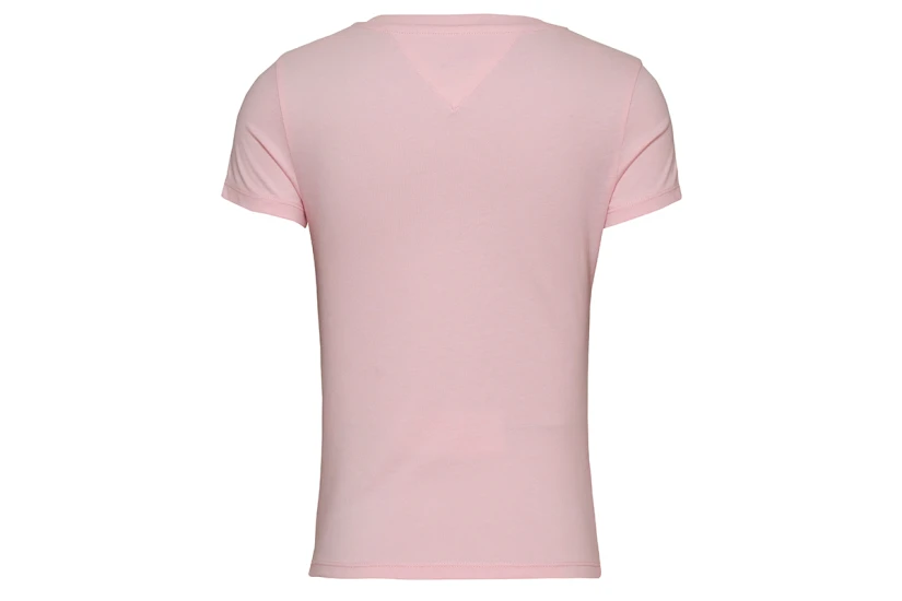 Tommy Jeans Γυναικείο Κοντομάνικο T-Shirt με V Λαιμόκοψη Ροζ