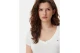 Tommy Jeans Slim V-Neck Γυναικείο Κοντομάνικο T-Shirt Εκρού