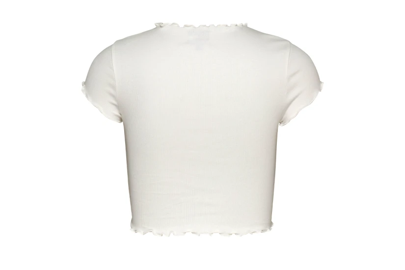 Tommy Jeans Babylock Γυναικείο Κοντομάνικο T-Shirt Λευκό