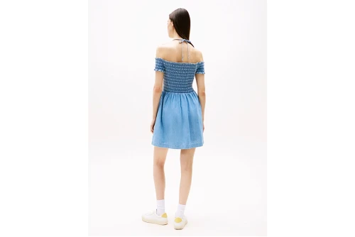 Tommy Jeans Chambray Fit And Flare Φόρεμα Mini Γυναικείο (DW0DW20677 1A4)