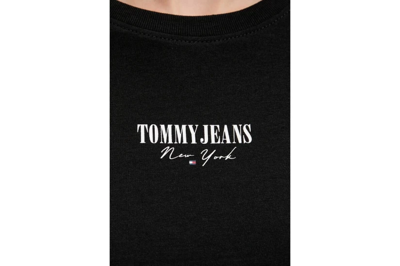 Tommy Jeans Essential Γυναικείο Κοντομάνικο T-Shirt Μαύρο