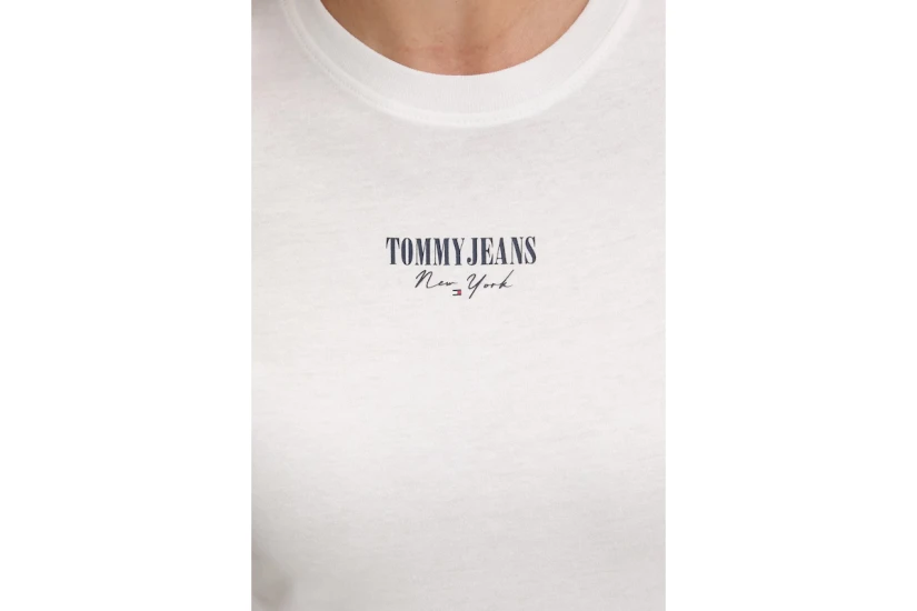 Tommy Jeans Essential Γυναικείο Κοντομάνικο T-Shirt Εκρού