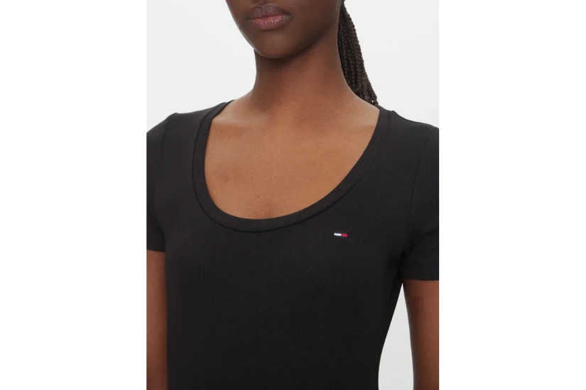Tommy Jeans Essential Γυναικείο Κοντομάνικο T-Shirt Μαύρο