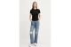 Tommy Jeans Linear Slim Fit Γυναικείο Κοντομάνικο T-Shirt Μαύρο