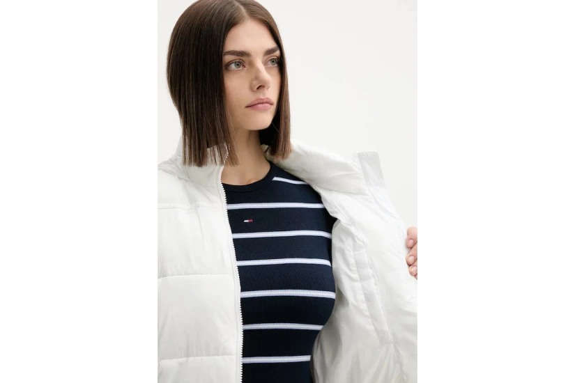Tommy Jeans Γυναικείο Μπουφάν Puffer Εκρού