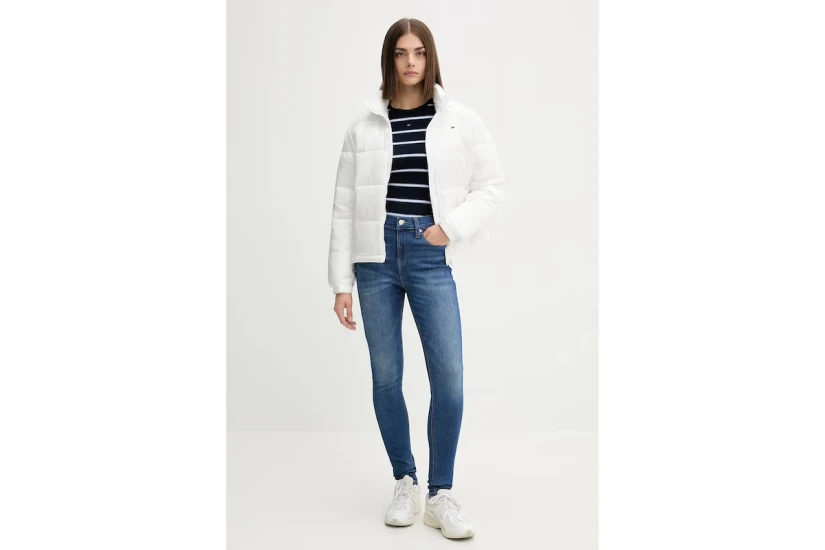 Tommy Jeans Γυναικείο Μπουφάν Puffer Εκρού