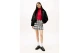 Tommy Jeans Badge Faux Fur Bomber Γυναικεία Συνθετική Γούνα Μαύρη