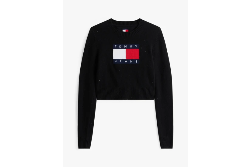 Tommy Jeans Flag Sequin Slim Πουλόβερ Γυναικείο (DW0DW21690 BDS)