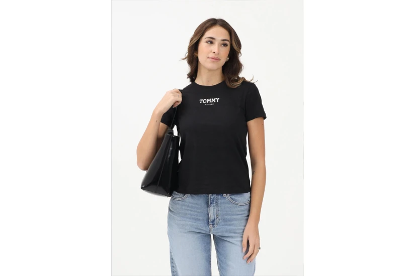 Tommy Jeans Essential Logo 2 Γυναικείο Κοντομάνικο T-Shirt Μαύρο