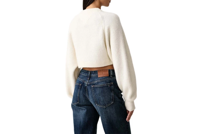 Tommy Jeans Badge Crop With Alpaca Πουλόβερ Γυναικείο (DW0DW22024 YBH)