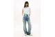 Tommy Jeans Relaxed Fit Tie Front Γυναικείο Αμάνικο Πουκάμισο Γαλάζιο