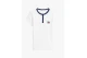 Tommy Jeans Badge Henley Ribbed Γυναικείο Κοντομάνικο T-Shirt Εκρού, Μπλε Σκούρο