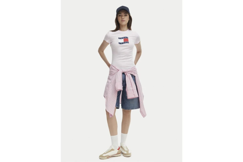 Tommy Jeans Charlie Γυναικεία Βερμούδα Τζιν Μπλε