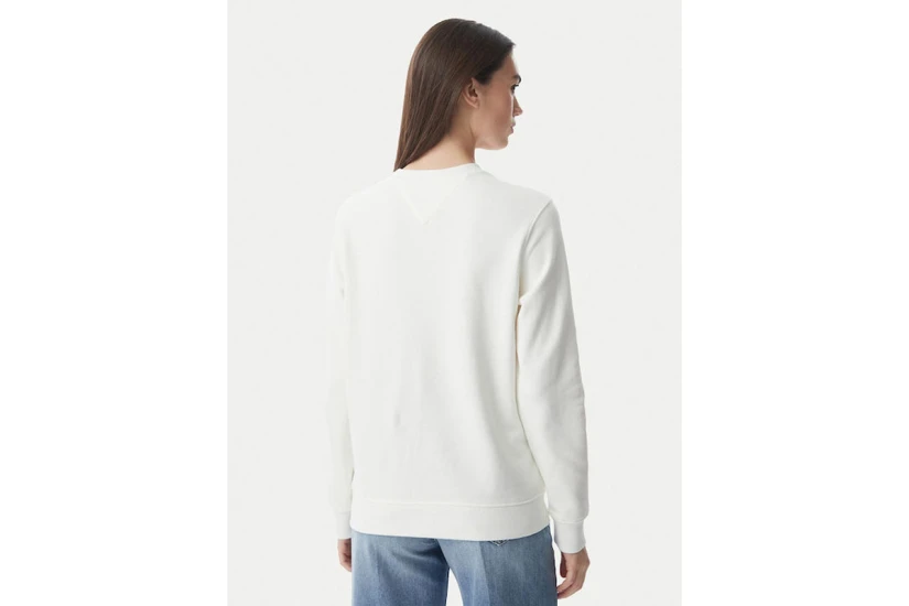 Tommy Jeans Γυναικείο Μακρυμάνικο Φούτερ Εκρού