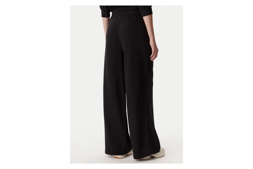 Tommy Jeans Wide Leg Γυναικείο Παντελόνι Φόρμας Μαύρο
