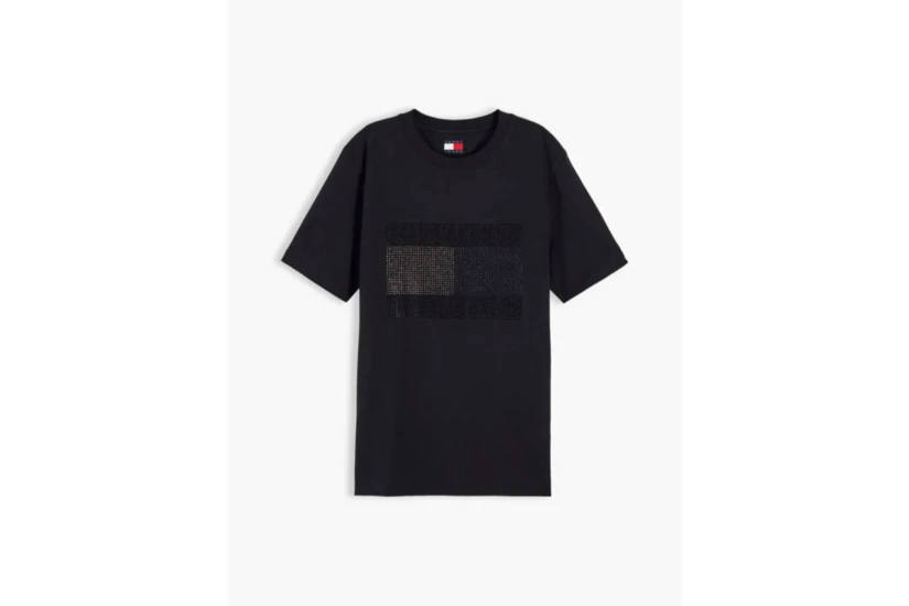 Tommy Jeans Rhinestone Logo Jersey Relaxed T-Shirt Γυναικείο (DW0DW23267 BDS)