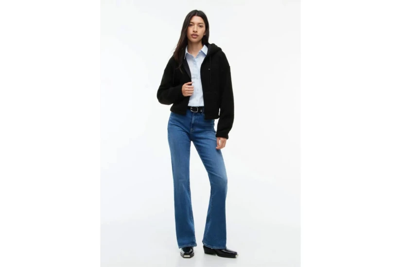 Tommy Jeans Teddy Fleece Hoody Γυναικεία Ζακέτα Sherpa με Κουκούλα Μαύρη