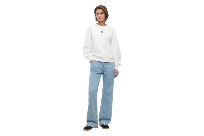 Tommy Jeans Badge Crew Μπλούζα Με Λαιμόκοψη Γυναικεία (DW0DW23297 YBL)