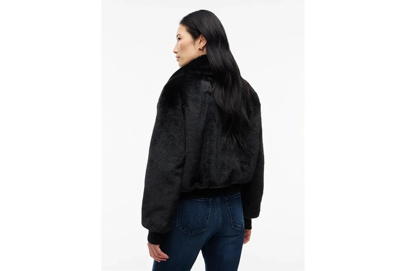 Tommy Jeans Faux Fur Γυναικείο Συνθετικό Γουνάκι Μαύρο