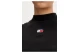 Tommy Jeans Slim Fit Badge Rib Γυναικεία Αμάνικη Μπλούζα Μαύρη