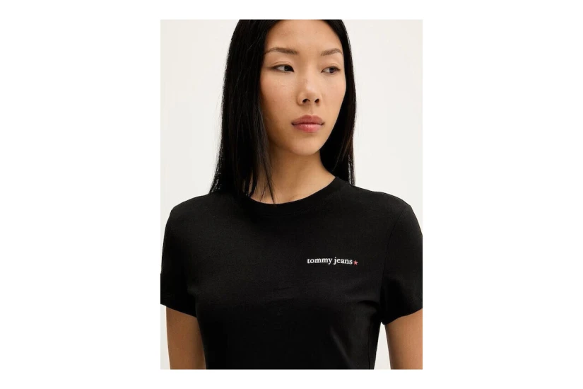 Tommy Jeans Γυναικείο Κοντομάνικο T-Shirt Μαύρο