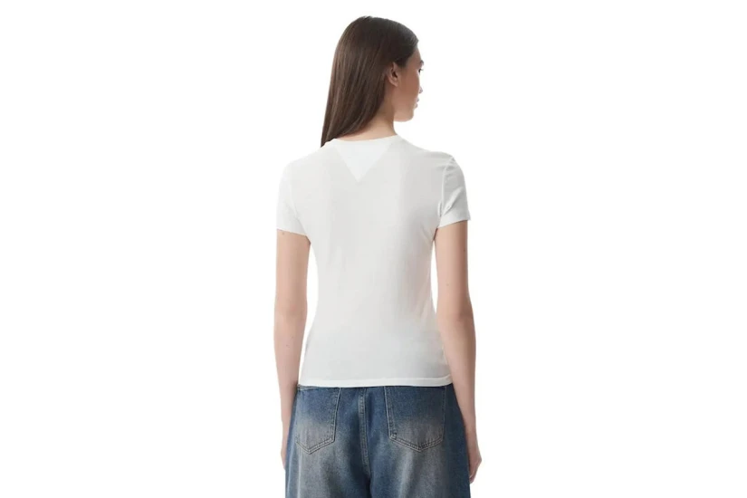 Tommy Jeans Γυναικείο Κοντομάνικο T-Shirt Εκρού