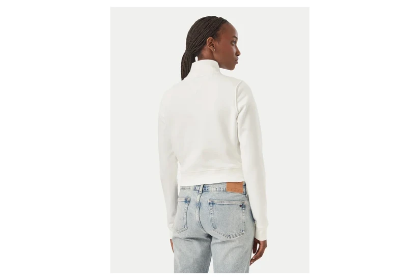 Tommy Jeans Funnel Neck Fitted Ζακέτα Βαμβακερή Γυναικεία (DW0DW23535 YBL)