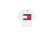 Tommy Jeans Boxy Flag Γυναικείο Κοντομάνικο T-Shirt Εκρού, Κόκκινο, Μπλε Σκούρο