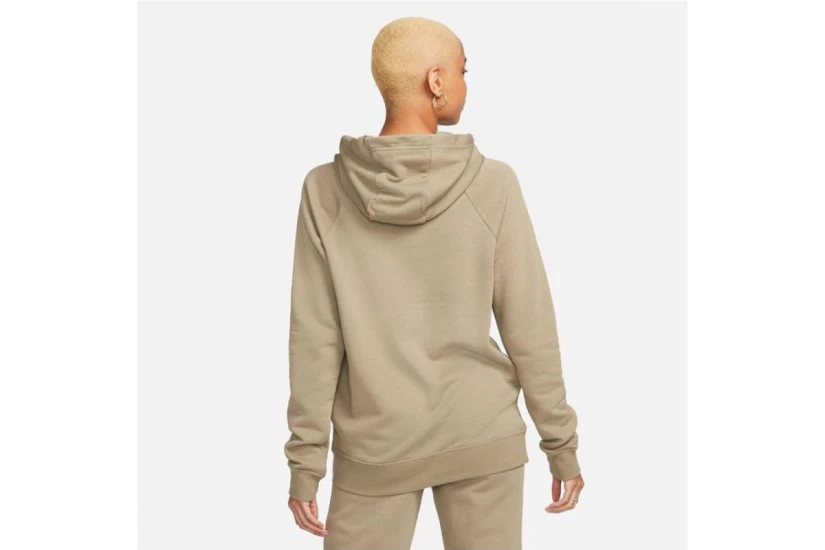 Nike Sportswear Essential Γυναικείο Φούτερ με Κουκούλα Χακί