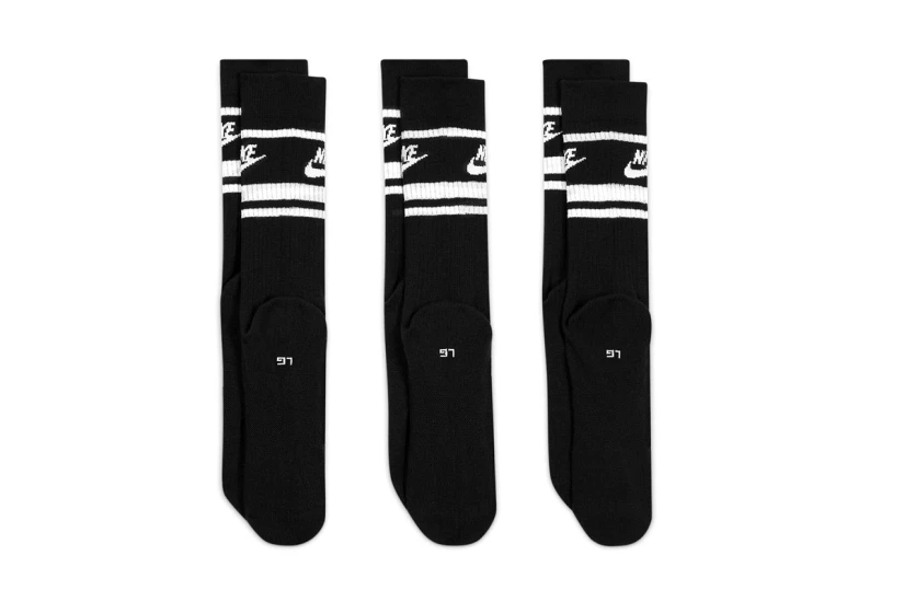Nike Dri-FIT Sportswear Everyday Essential Ψηλές Κάλτσες Μαύρες, Λευκές 3 Ζευγάρια