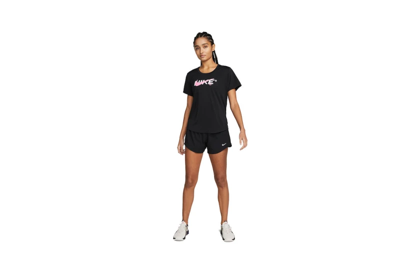 Nike One Dri-Fit Mid-Rise Γυναικείο Αθλητικό Σορτς Μαύρο