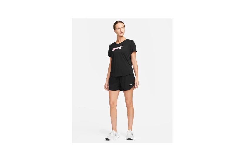 Nike One Dri-FIT Γυναικείο Αθλητικό Ψηλόμεσο Σορτς με Εσωτερική Επένδυση Μαύρο