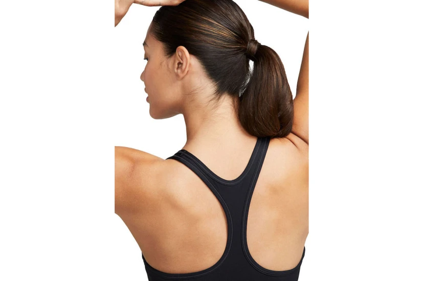 Nike Swoosh Light Support Dri-FIT Γυναικείο Μπουστάκι Μαύρο