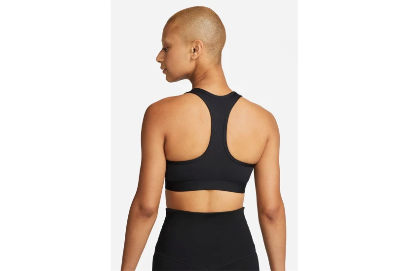 Nike Dri-FIT Swoosh Medium Support Γυναικείο Μπουστάκι Μαύρο