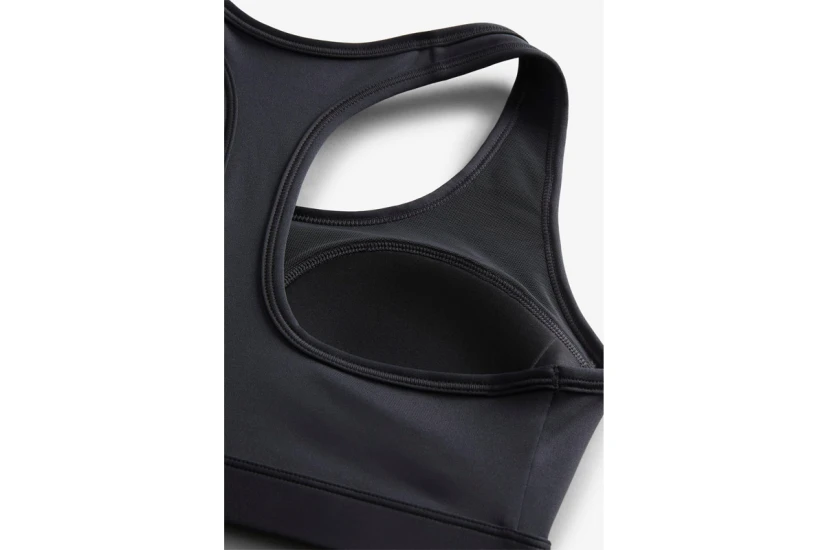 Nike Dri-FIT Swoosh Medium Support Γυναικείο Μπουστάκι Μαύρο