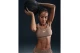 Nike Dri-FIT Swoosh Medium Support Γυναικείο Μπουστάκι Καφέ