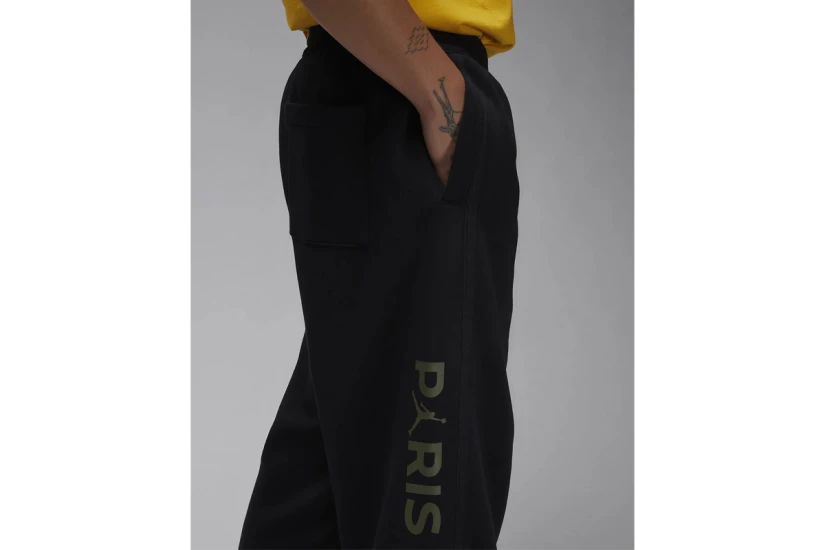 Jordan Paris Saint-Germain Fleece Ανδρικό Παντελόνι Φόρμας Μαύρο