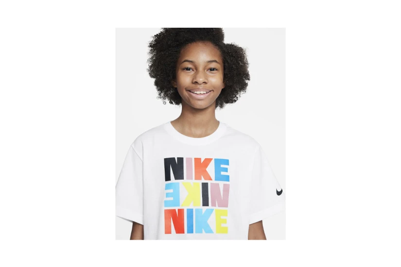 Nike Sportswear Boxy Print Παιδικό Κοντομάνικο T-Shirt Λευκό