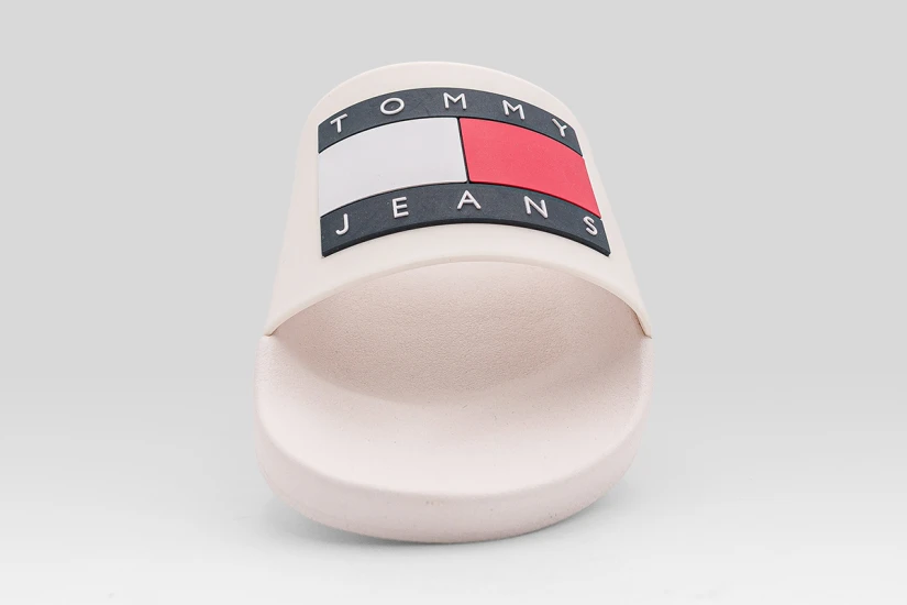 Tommy Jeans Flag Pool Ανδρικές Παντόφλες Λευκές