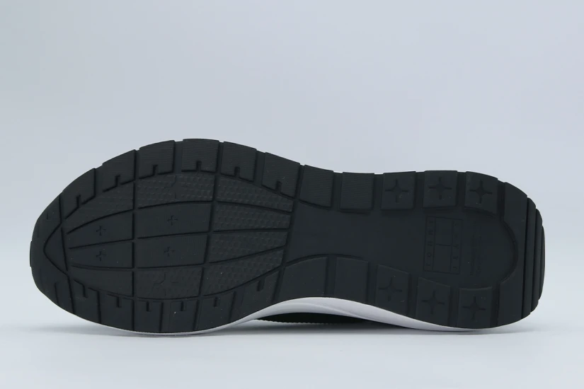 Tommy Jeans Runner Knitted Ανδρικά Sneakers Μαύρα, Λευκά