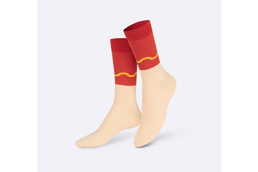 Eat My Socks Hot Dog Unisex Ψηλές Κάλτσες 1 Ζευγάρι 