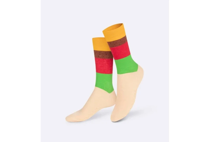 Eat My Socks Cheese Burger Unisex Ψηλές Κάλτσες 1 Ζευγάρι
