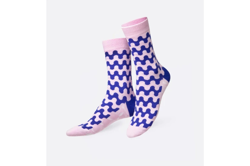 Eat My Socks Sweet Mallows Unisex Κάλτσες μέχρι τη Γάμπα Μπλε, Ροζ 1 Ζευγάρι