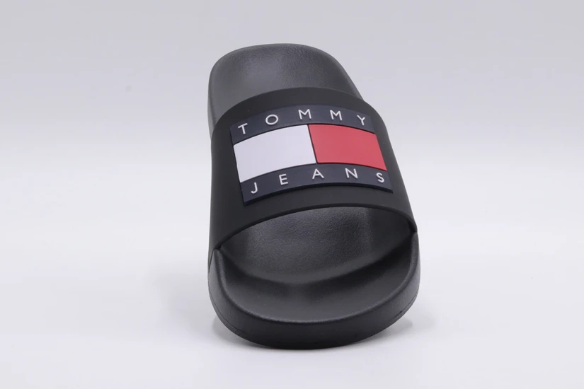 Tommy Jeans Flag Pool Essential Γυναικείες Παντόφλες Μαύρες