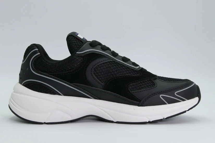 Tommy Jeans The Coney Γυναικεία Sneakers Μαύρα, Λευκά