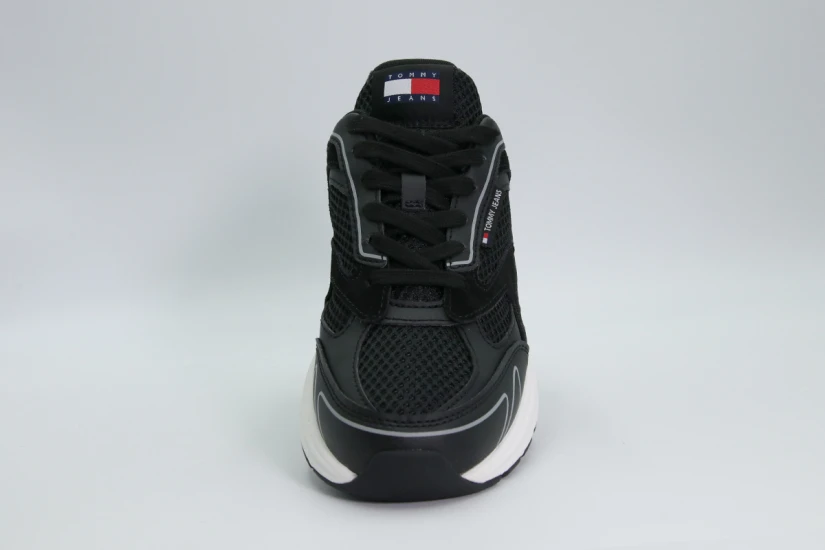 Tommy Jeans The Coney Γυναικεία Sneakers Μαύρα, Λευκά