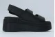 Tommy Jeans Wedge Γυναικεία Σανδάλια Μαύρα