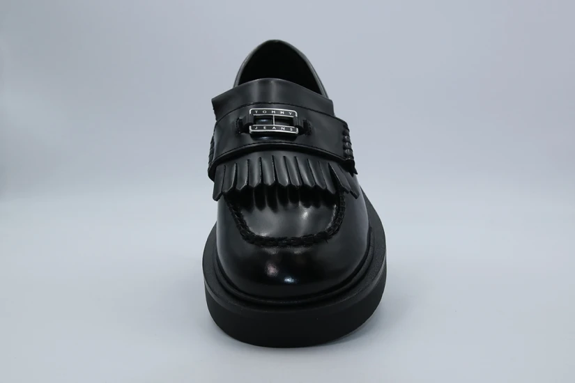 Tommy Jeans Fringes Γυναικεία Loafers Μαύρα
