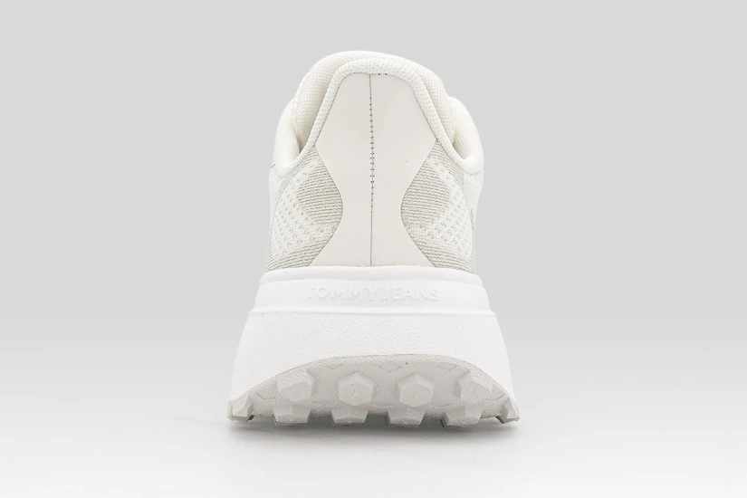 Tommy Jeans Mesh Jacquard Knit Cleat Γυναικεία Sneakers Λευκά