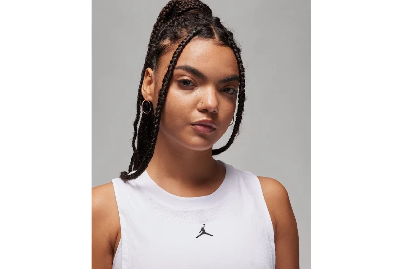 Jordan Sport Diamond Γυναικεία Αθλητική Αμάνικη Μπλούζα Λευκή